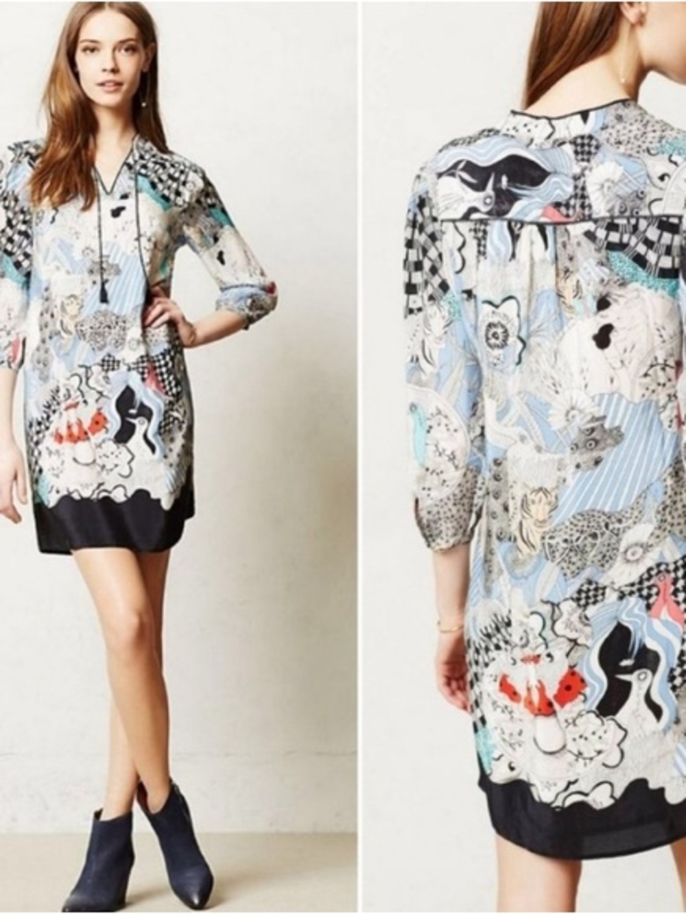 Anthropologie Balducci Florence silk dress